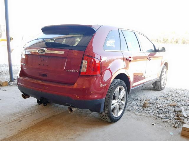 2FMDK3KC7DBC72677 - 2013 FORD EDGE LIMIT BURGUNDY photo 4