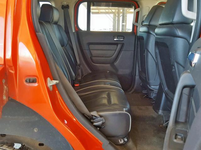 5GTEN13E588159297 - 2008 HUMMER H3 ORANGE photo 6