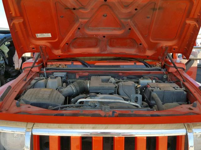 5GTEN13E588159297 - 2008 HUMMER H3 ORANGE photo 7