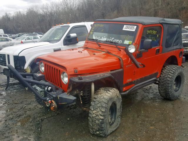 1J4FA49S86P769004 - 2006 JEEP WRANGLER / ORANGE photo 2