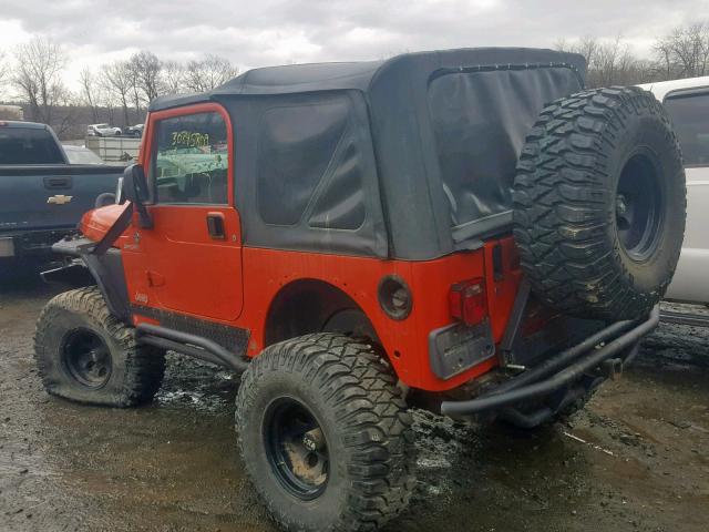 1J4FA49S86P769004 - 2006 JEEP WRANGLER / ORANGE photo 3