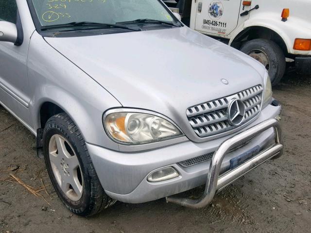 4JGAB54E03A393185 - 2003 MERCEDES-BENZ ML 320 SILVER photo 9