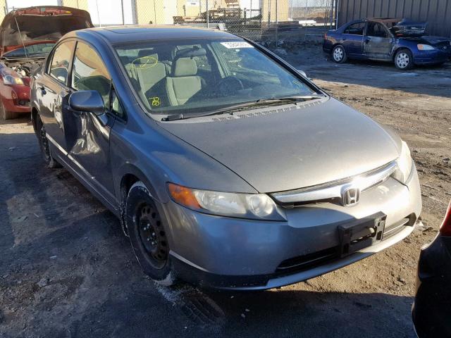 2HGFA16568H108194 - 2008 HONDA CIVIC LX GRAY photo 1