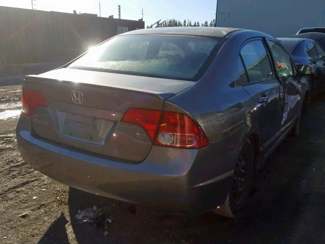 2HGFA16568H108194 - 2008 HONDA CIVIC LX GRAY photo 4