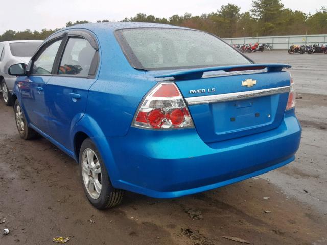 KL1TD56698B211747 - 2008 CHEVROLET AVEO BASE Көк фото 3