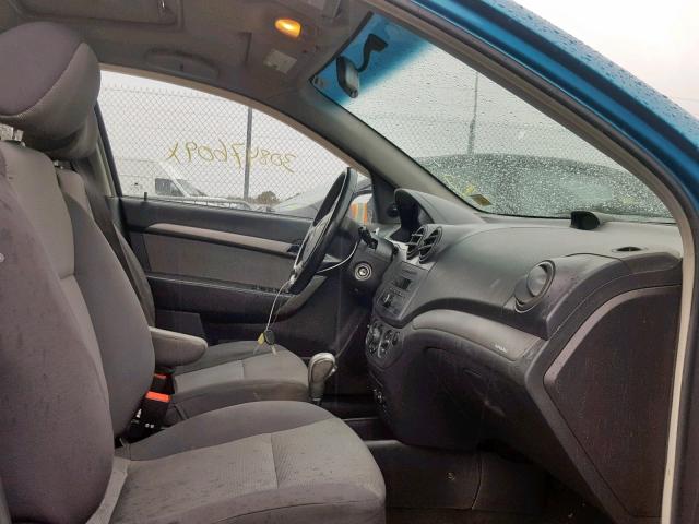 KL1TD56698B211747 - 2008 CHEVROLET AVEO BASE Көк фото 5