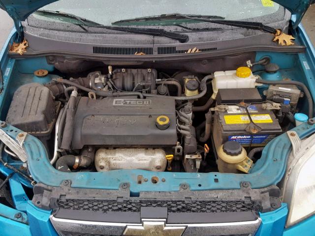 KL1TD56698B211747 - 2008 CHEVROLET AVEO BASE Көк фото 7