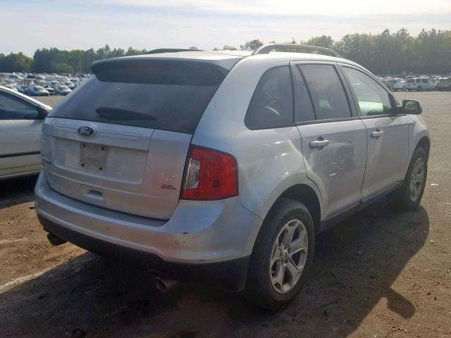 2FMDK3JCXDBB79332 - 2013 FORD EDGE SEL SILVER photo 4