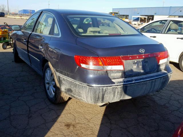 KMHFC46F76A120347 - 2006 HYUNDAI AZERA SE BLUE photo 3