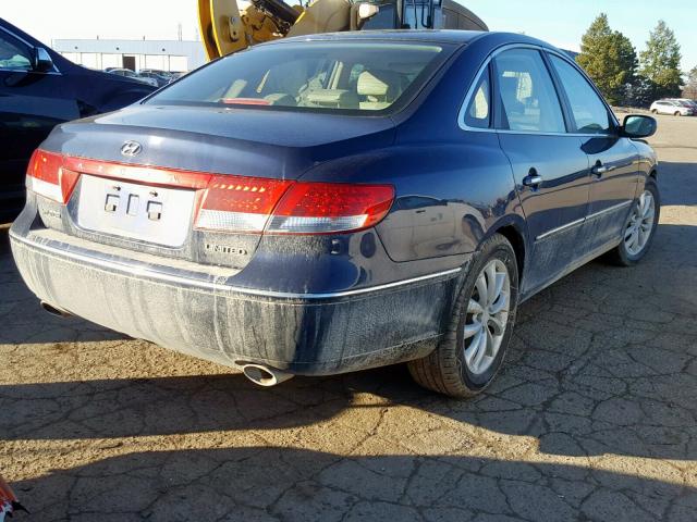 KMHFC46F76A120347 - 2006 HYUNDAI AZERA SE BLUE photo 4