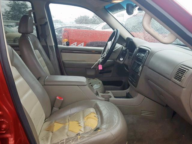 1FMDU74W12ZA64278 - 2002 FORD EXPLORER E RED photo 5