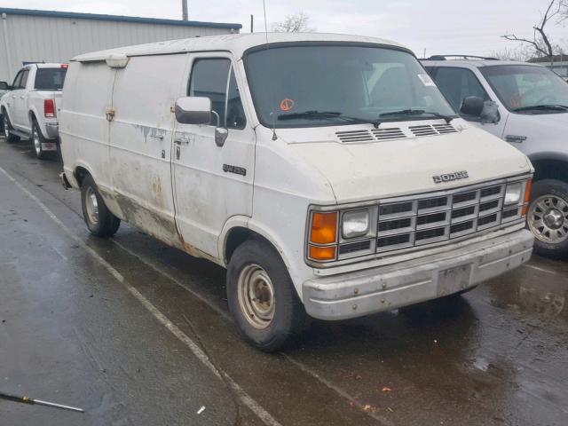 2B7HB21Y9NK100245 - 1992 DODGE RAM VAN B2 WHITE photo 1