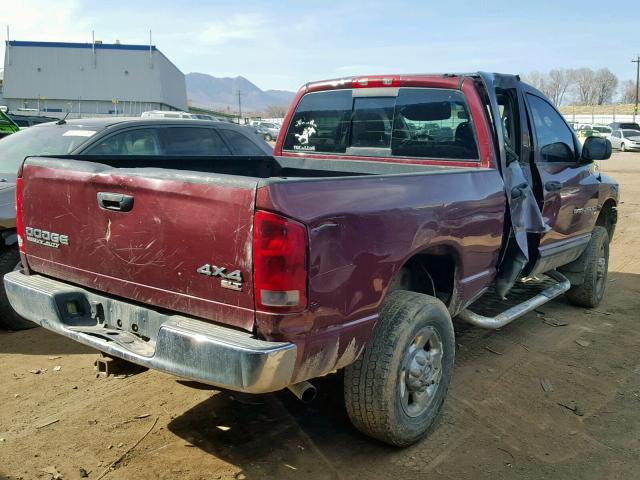 3D3KU28D13G734010 - 2003 DODGE RAM 2500 S MAROON photo 4