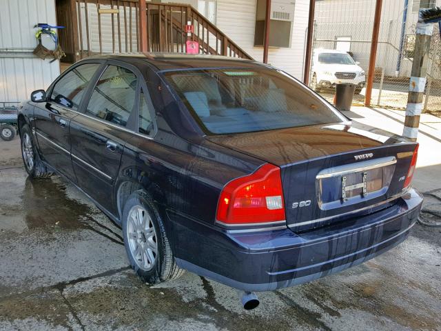 YV1TH592951415787 - 2005 VOLVO S80 2.5T BLUE photo 3