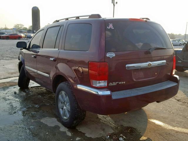 1A8HX58PX9F706084 - 2009 CHRYSLER ASPEN LIMI MAROON photo 3