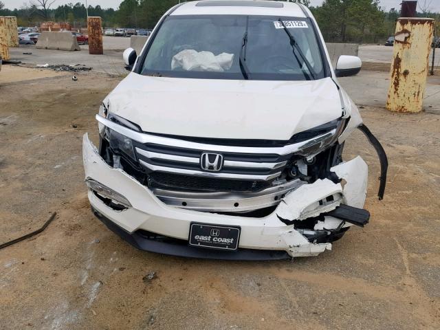 5FNYF6H76HB048458 - 2017 HONDA PILOT EXLN WHITE photo 9