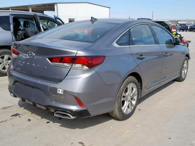 5NPE34AF1JH619959 - 2018 HYUNDAI SONATA SPO GRAY photo 4