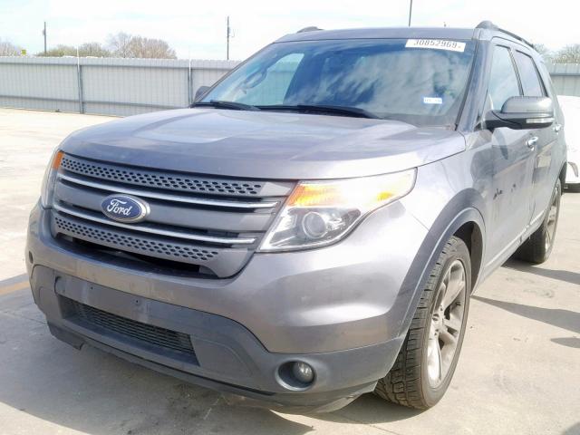 1FM5K7F82DGC34848 - 2013 FORD EXPLORER L CHARCOAL photo 2