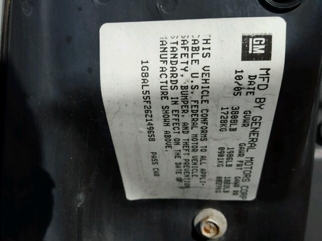 1G8AL55F26Z149658 - 2006 SATURN ION LEVEL WHITE photo 10