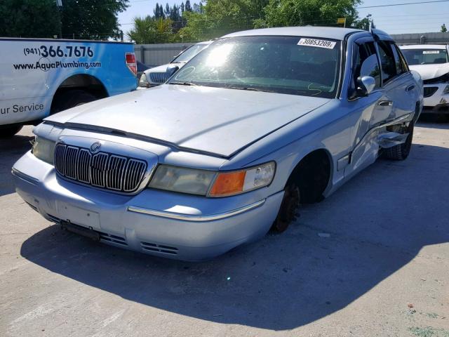 2MEFM74W4YX636955 - 2000 MERCURY GRAND MARQ BLUE photo 2