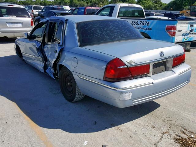 2MEFM74W4YX636955 - 2000 MERCURY GRAND MARQ BLUE photo 3