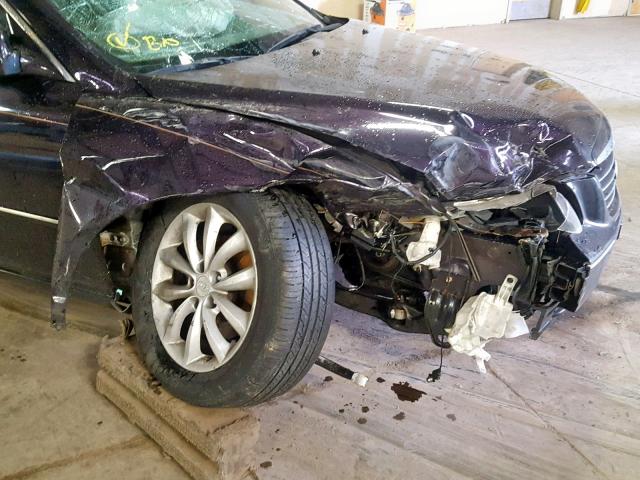 KMHFC46F46A107975 - 2006 HYUNDAI AZERA SE PURPLE photo 9