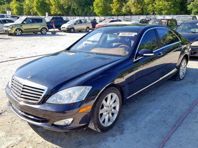 WDDNG71X97A128012 - 2007 MERCEDES-BENZ S 550 BLACK photo 2