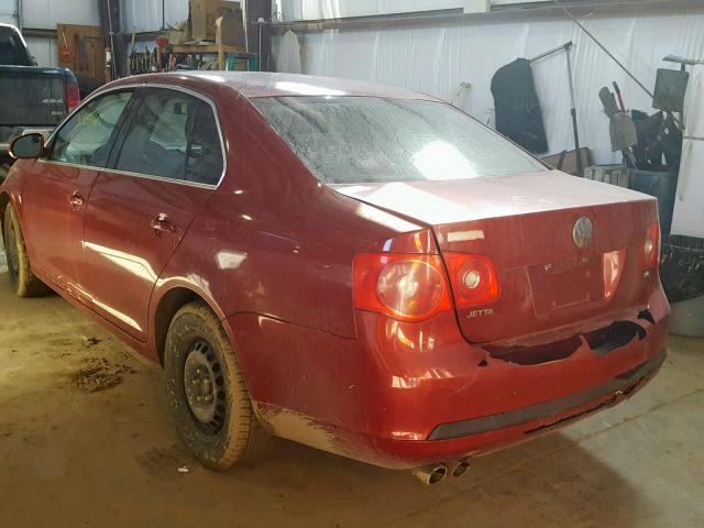 3VWDF31K86M612631 - 2006 VOLKSWAGEN JETTA 2.5L RED photo 3