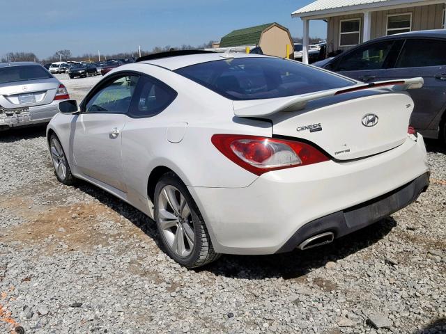 KMHHT6KD5AU003852 - 2010 HYUNDAI GENESIS CO WHITE photo 3