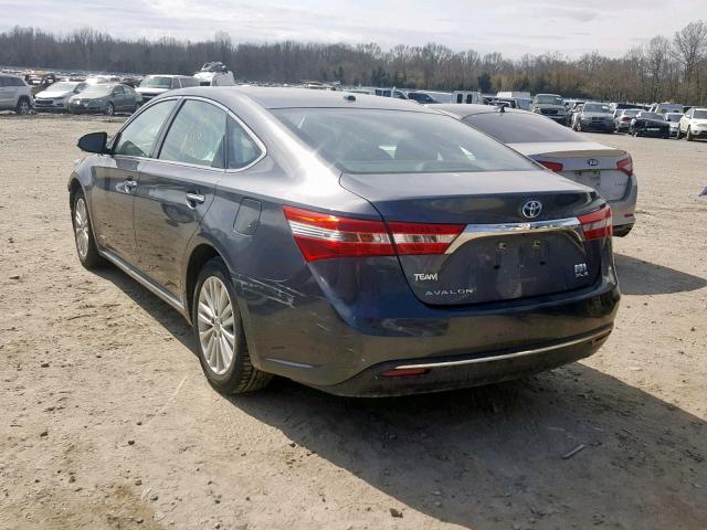 4T1BD1EB7DU017921 - 2013 TOYOTA AVALON HYB GRAY photo 3