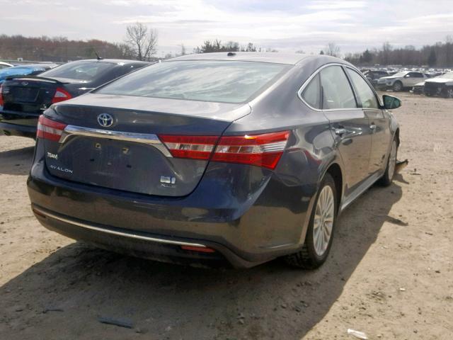 4T1BD1EB7DU017921 - 2013 TOYOTA AVALON HYB GRAY photo 4