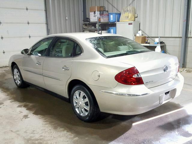 2G4WC582781373343 - 2008 BUICK LACROSSE C GOLD photo 3