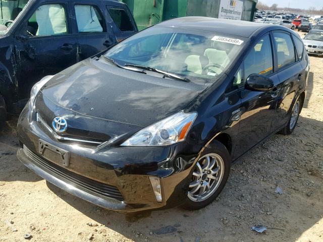 JTDZN3EU6E3300962 - 2014 TOYOTA PRIUS V BLACK photo 2