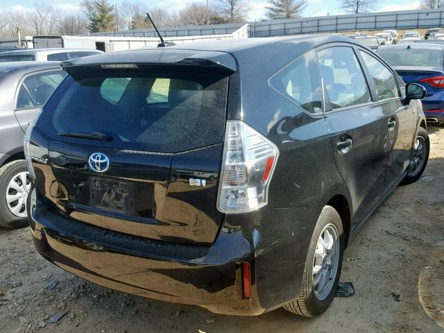 JTDZN3EU6E3300962 - 2014 TOYOTA PRIUS V BLACK photo 4