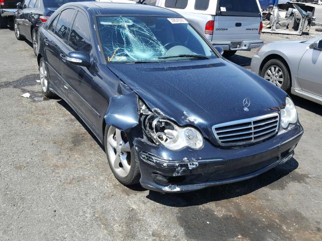 WDBRF40J65F585739 - 2005 MERCEDES-BENZ C 230K SPO BLUE photo 1