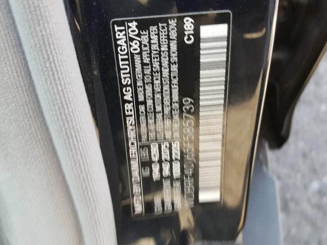 WDBRF40J65F585739 - 2005 MERCEDES-BENZ C 230K SPO BLUE photo 10