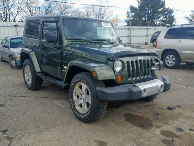 1J8FA54148L637967 - 2008 JEEP WRANGLER S GREEN photo 1