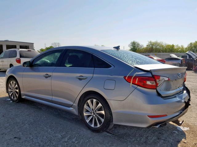 5NPE34AF0FH052991 - 2015 HYUNDAI SONATA SPO SILVER photo 3