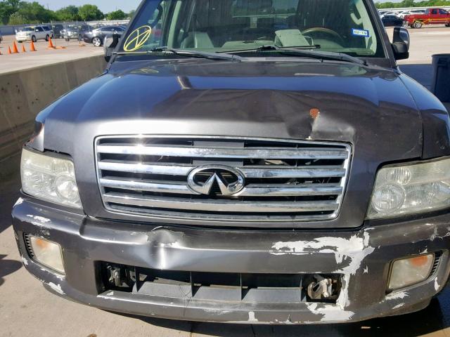 5N3AA08C35N808114 - 2005 INFINITI QX56 CHARCOAL photo 9