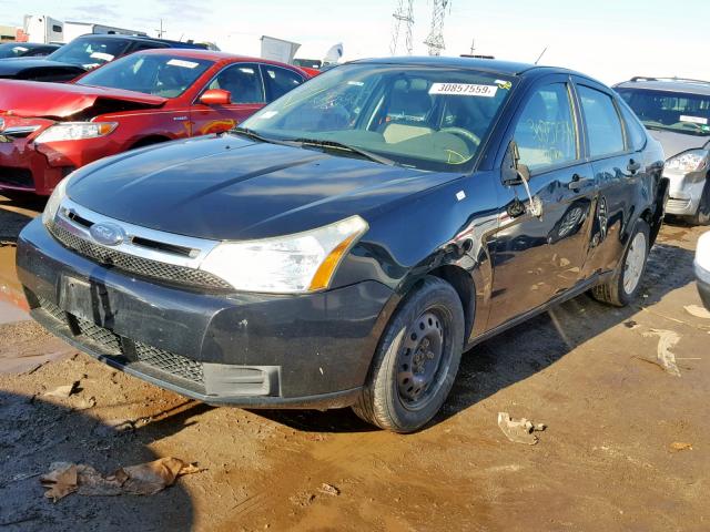 1FAHP34N78W114680 - 2008 FORD FOCUS S/SE BLACK photo 2