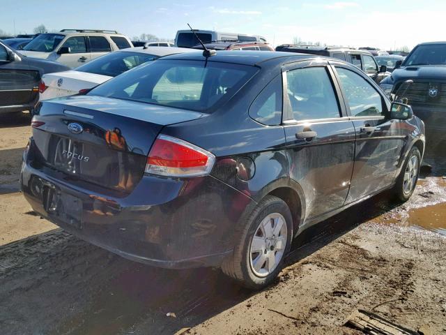 1FAHP34N78W114680 - 2008 FORD FOCUS S/SE BLACK photo 4