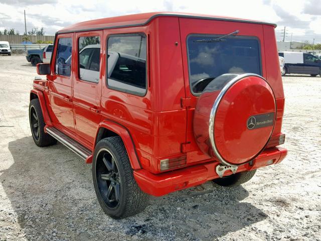 WDCYR49E52X129130 - 2002 MERCEDES-BENZ G 500 RED photo 3