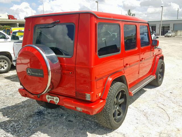 WDCYR49E52X129130 - 2002 MERCEDES-BENZ G 500 RED photo 4