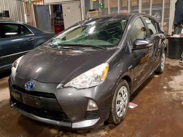 JTDKDTB33C1001079 - 2012 TOYOTA PRIUS C GRAY photo 2