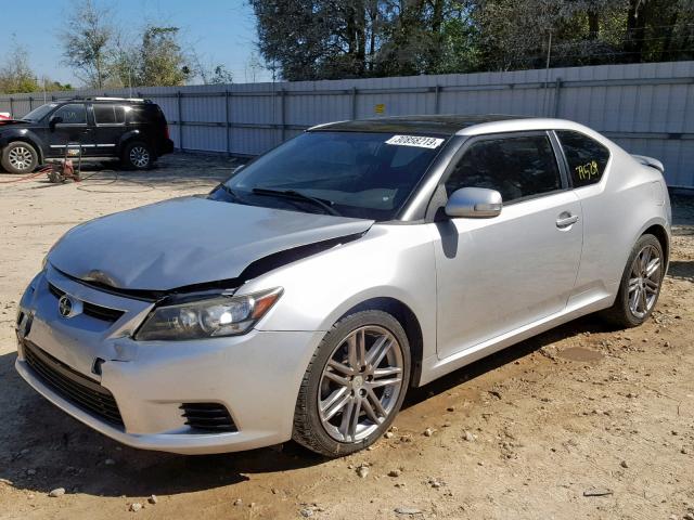 JTKJF5C73C3030792 - 2012 TOYOTA SCION TC SILVER photo 2
