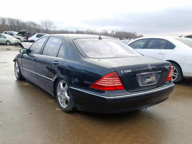 WDBNG84J54A432536 - 2004 MERCEDES-BENZ S 500 4MAT BLACK photo 3