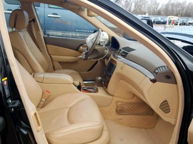 WDBNG84J54A432536 - 2004 MERCEDES-BENZ S 500 4MAT BLACK photo 5