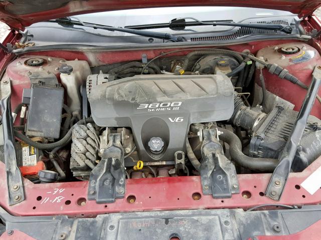 2G2WP522741273727 - 2004 PONTIAC GRAND PRIX BURGUNDY photo 7