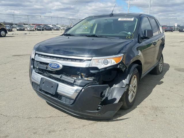 2FMDK3GC8BBA46038 - 2011 FORD EDGE SE BLACK photo 2