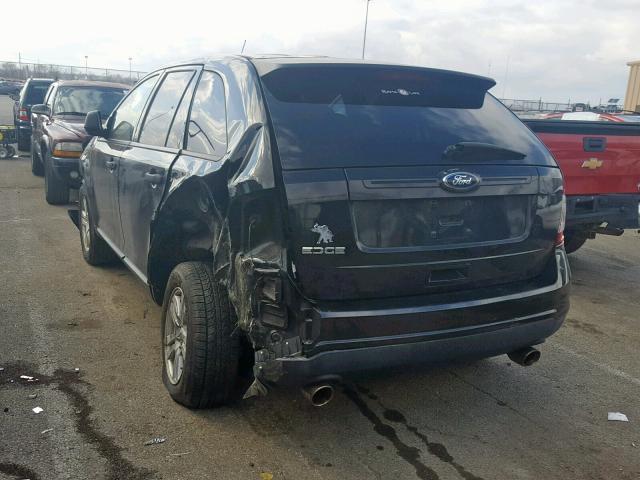 2FMDK3GC8BBA46038 - 2011 FORD EDGE SE BLACK photo 3